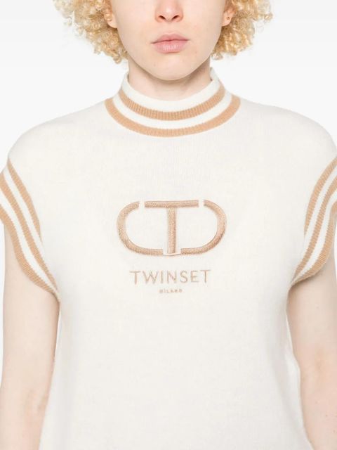 TWINSET logo-embroidered sweater - White
