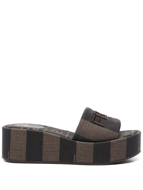 FENDI Fendi Sunshine platform slides - Brown - zdjęcie produktu nr 1