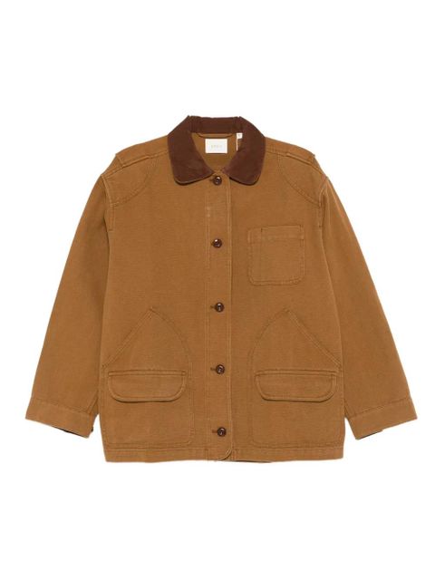 DÔEN Pascual contrast-collar patch-pocket jacket - Brown - zdjęcie produktu nr 1
