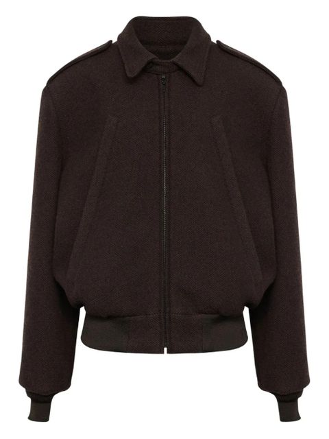 MM6 Maison Margiela zip-up bomber jacket - Brown - zdjęcie produktu nr 1