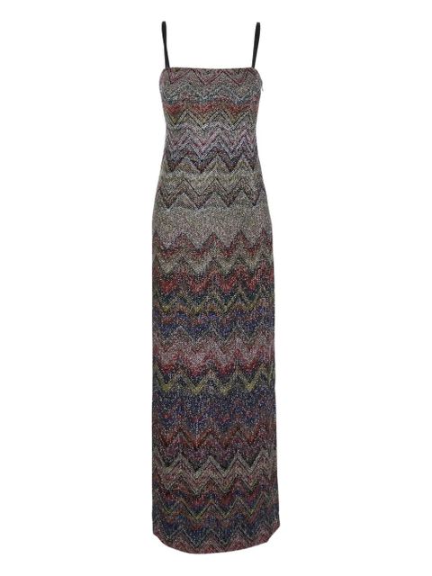 Missoni zigzag-motif sleeveless dress - Blue - zdjęcie produktu nr 1
