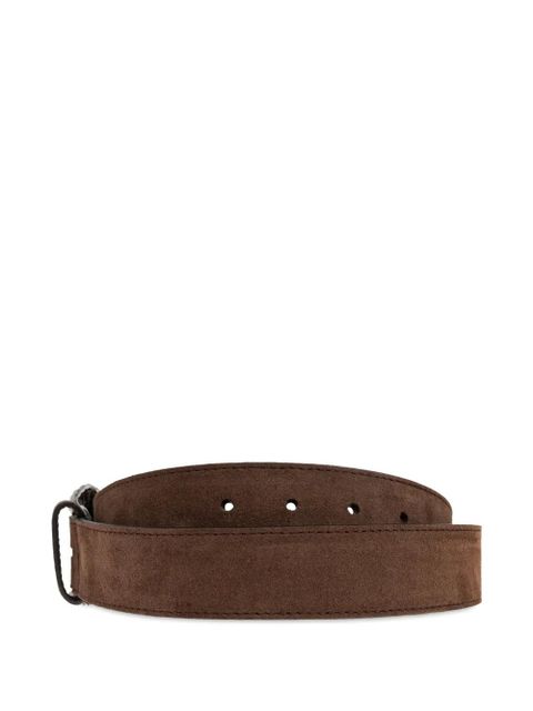 ETRO textured buckle belt - Brown