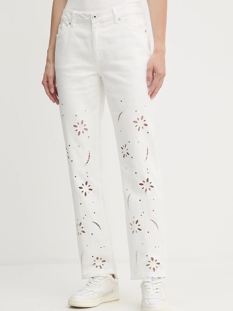 Morgan jeansy bawełniane damskie medium waist PBRAD - zdjęcie produktu nr 1