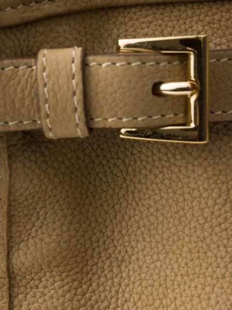 Prada Bonnie large nubuck leather handbag - Neutrals