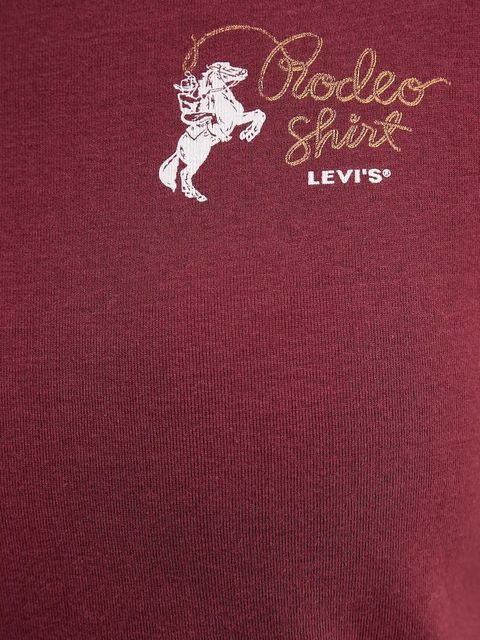Levi's t-shirt bawełniany damski kolor bordowy A8798