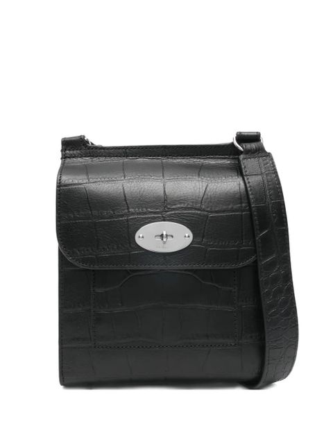 Mulberry small Antony croc-embossing satchel bag - Black - zdjęcie produktu nr 1