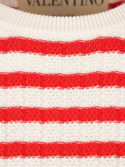 Valentino Garavani striped knit top - Red