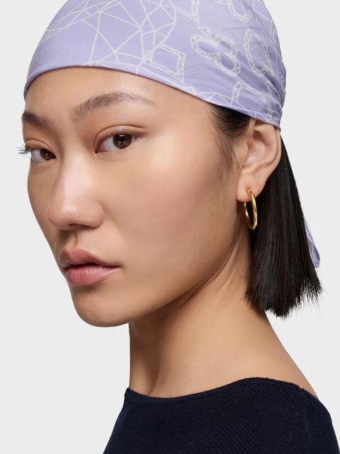 Tous apaszka z jedwabiem All In damska kolor fioletowy wzorzysta 2002202633