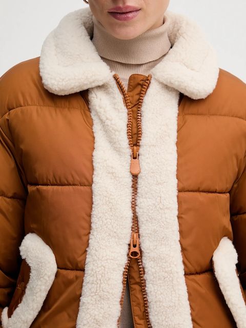 Save The Duck kurtka HONEY kolor brązowy zimowa D32338W.MEGA21