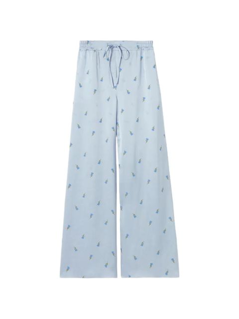 Claudie Pierlot floral-pattern palazzo trousers - Blue - zdjęcie produktu nr 1