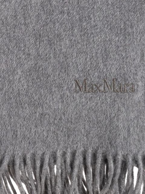 Max Mara fringed cashmere scarf - Grey