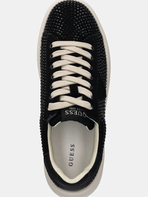 Guess sneakersy skórzane ELBINA kolor czarny FLPELB SUE12