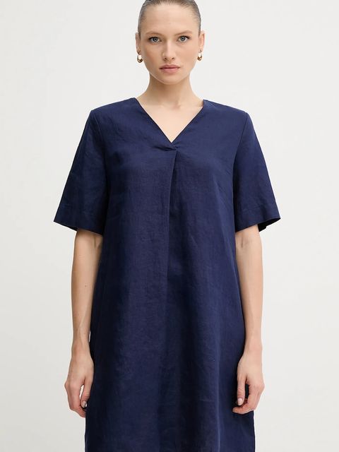 United Colors of Benetton sukienka lniana - zdjęcie produktu nr 1