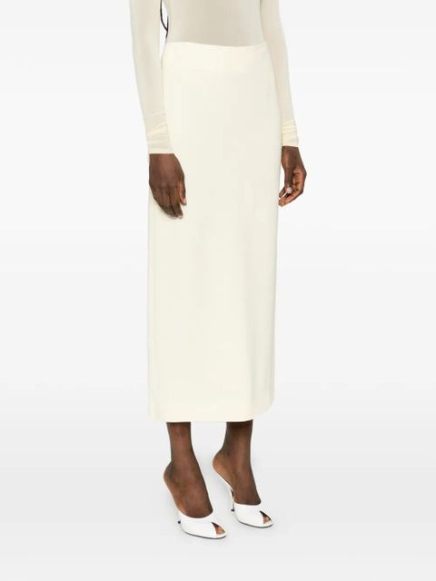 WARDROBE.NYC high-waisted pencil midi skirt - Neutrals