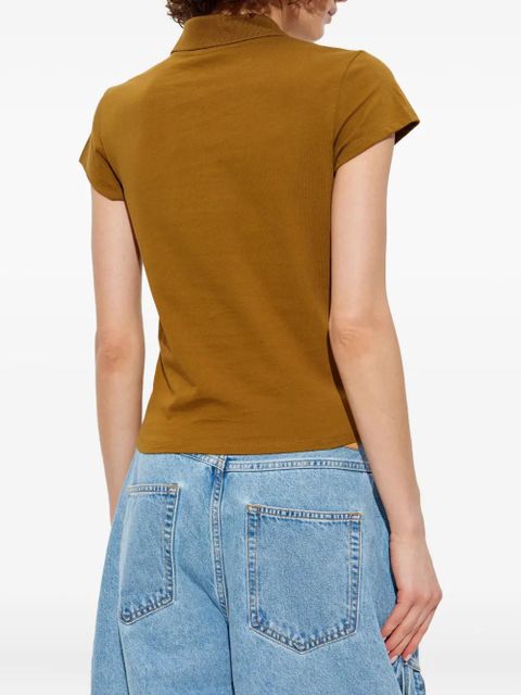 The Attico embroidered polo shirt - Brown