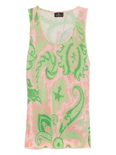 ETRO paisley-print sleeveless top - Green - zdjęcie produktu nr 1