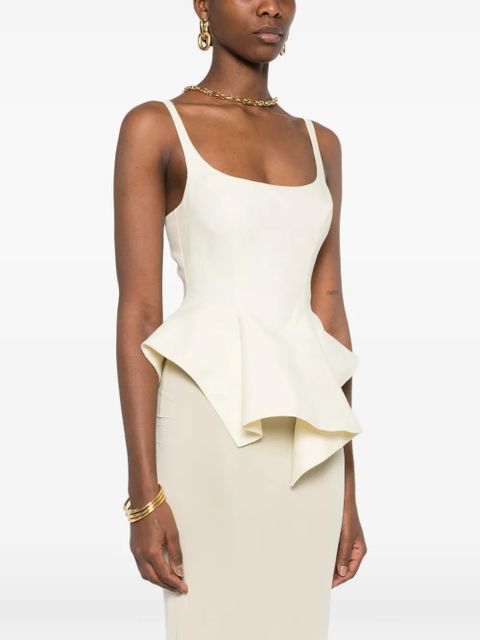 KHAITE peplum top - Neutrals