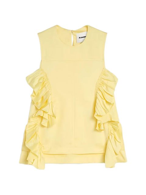 Jil Sander ruffled sleeveless top - Yellow - zdjęcie produktu nr 1