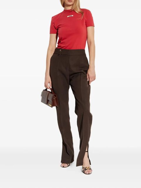 Jacquemus logo-tag short-sleeve T-shirt - Red - zdjęcie produktu nr 2