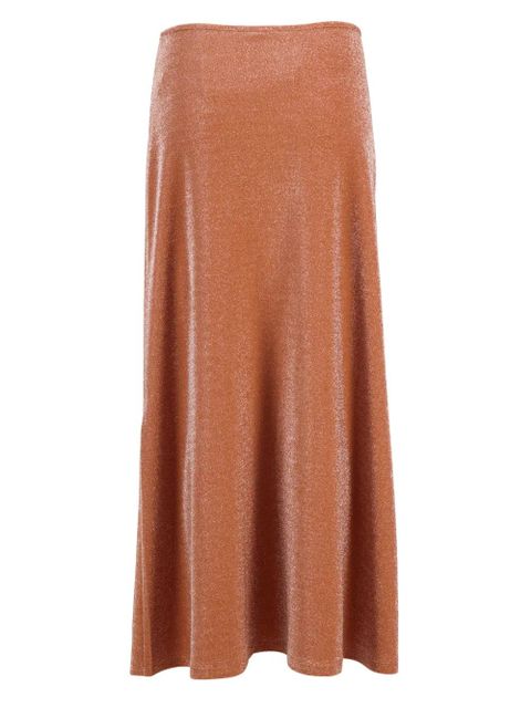 Johanna Ortiz Rainstorm lurex-detail midi skirt - Orange - zdjęcie produktu nr 2