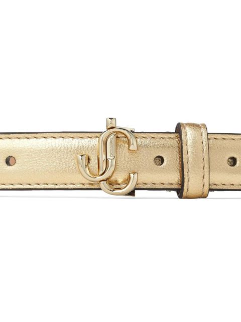 Jimmy Choo Helina logo-buckle belt - Gold - zdjęcie produktu nr 2