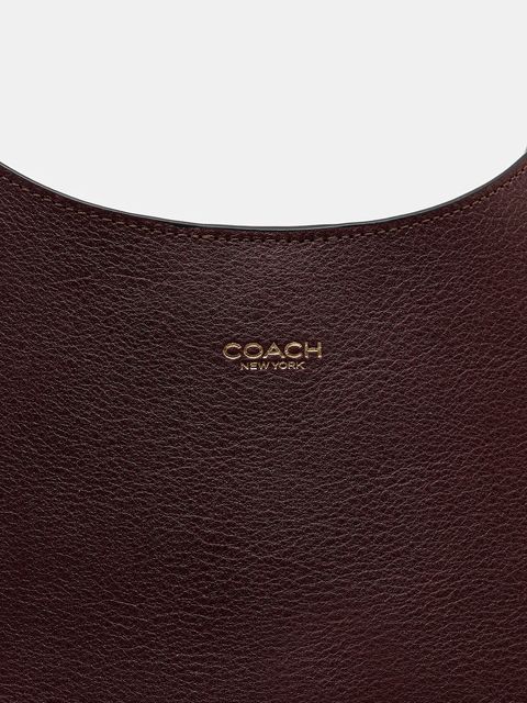 Coach torebka skórzana kolor bordowy CU044