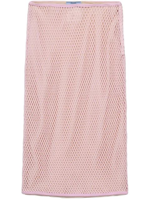 Prada cotton mesh midi skirt - Pink - zdjęcie produktu nr 1