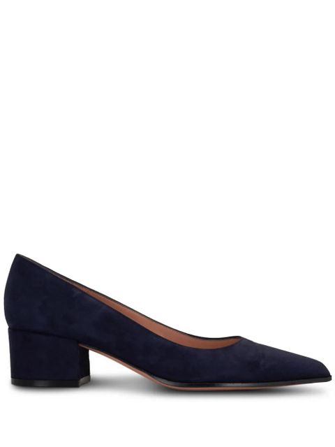 Gianvito Rossi Piper 50mm suede pumps - Blue - zdjęcie produktu nr 1