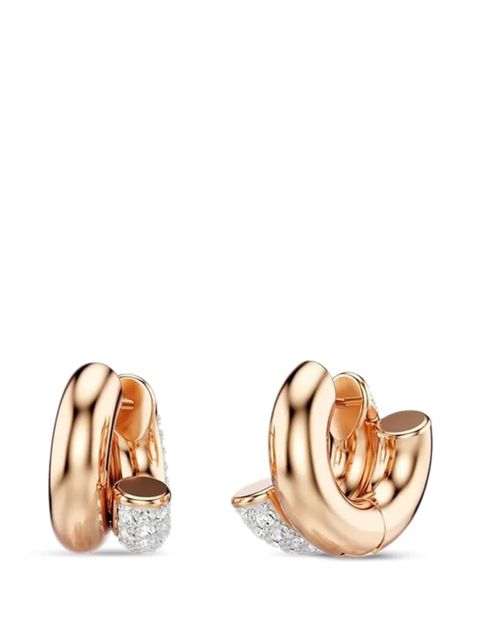 Swarovski Dextera hoop earrings - Pink - zdjęcie produktu nr 2