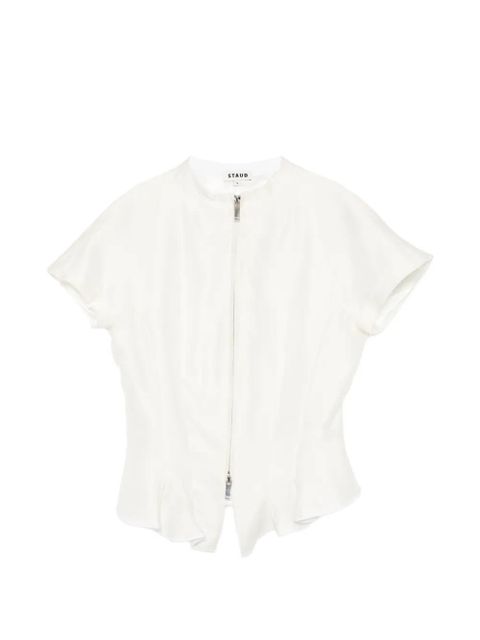 STAUD Maelle zip-up top - White - zdjęcie produktu nr 1