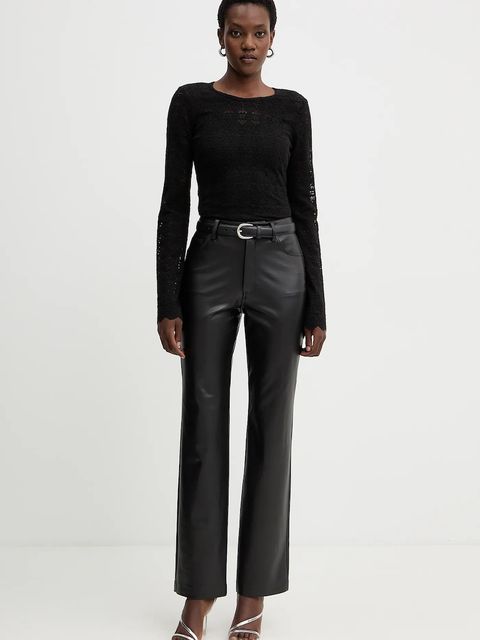 Guess bluzka BRIDGETTE damska kolor czarny gładka W5BP13 K1180