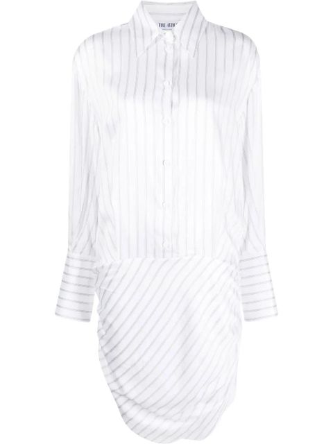 The Attico Hatty striped shirtdress - White - zdjęcie produktu nr 1