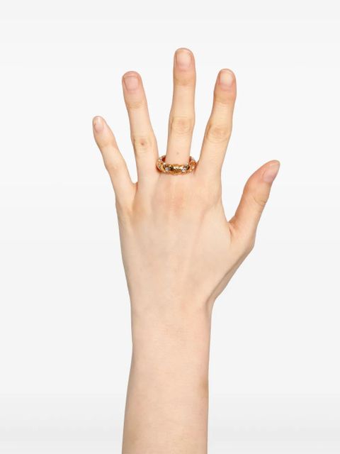 Versace gold embellished ring