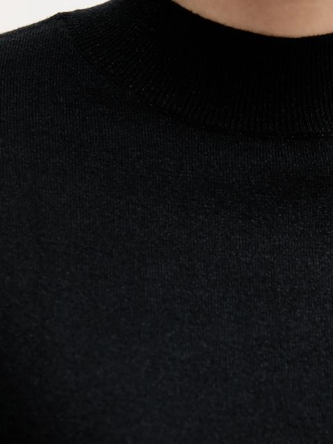 Marc Aurel sweter damski kolor czarny lekki z półgolfem 8067-8000-82107