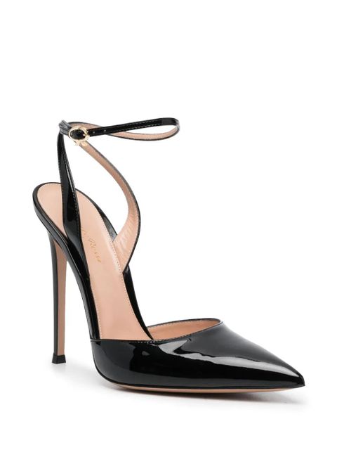 Gianvito Rossi 130mm patent pointed sandals - Black - zdjęcie produktu nr 2
