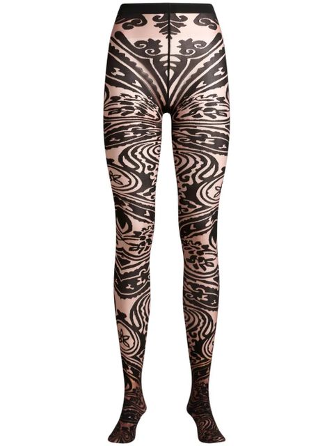 ETRO Paisley Tattoo tights - Black - zdjęcie produktu nr 1