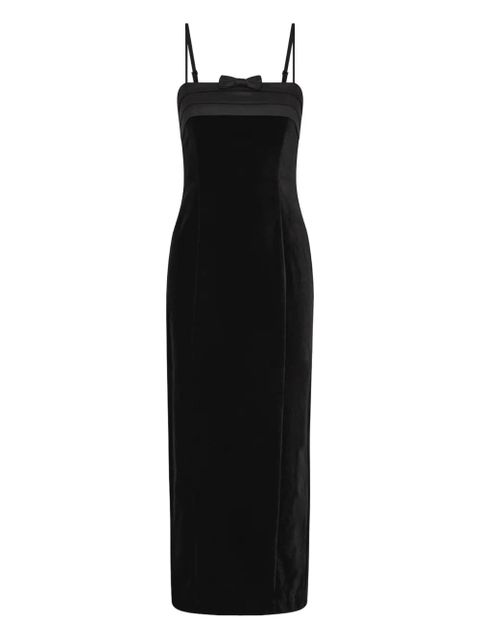Posse Quincy velvet midi dress - Black - zdjęcie produktu nr 1