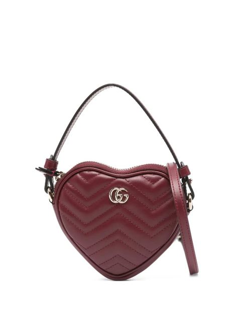 Gucci mini GG Marmont heart-shaped tote bag - Red - zdjęcie produktu nr 1