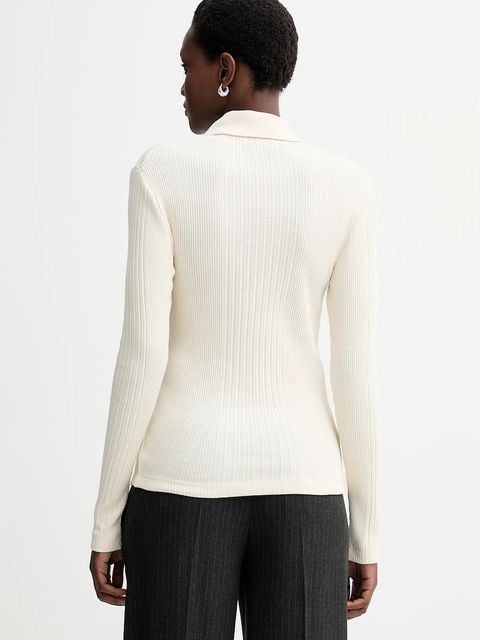 Marc O'Polo longsleeve bawełniany kolor beżowy 509205655001