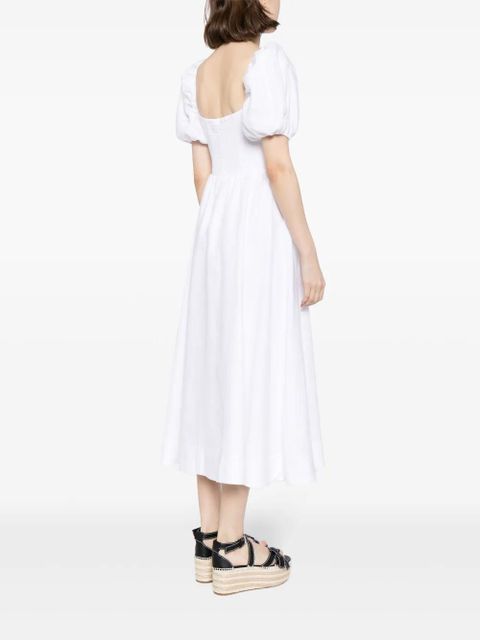 Reformation Marella linen midi dress - White