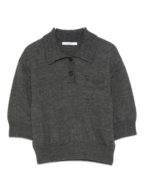 Givenchy short-sleeve logo polo-neck knitwear - Grey