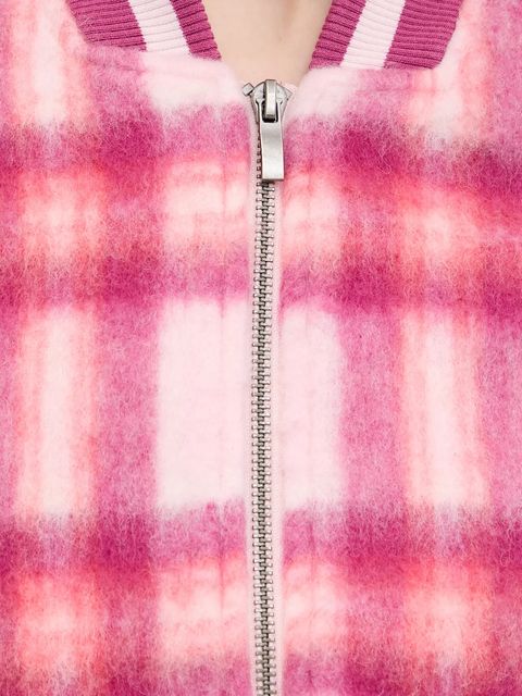 United Colors of Benetton kurtka bomber z dodatkiem wełny kolor różowy przejściowa 20G9DN08S