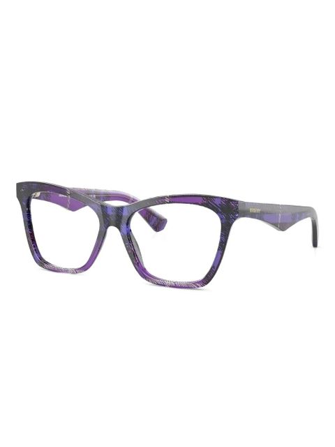 Burberry Eyewear check-pattern square glasses - Purple