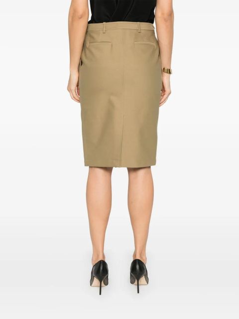 TOM FORD patch-pocket midi skirt - Green