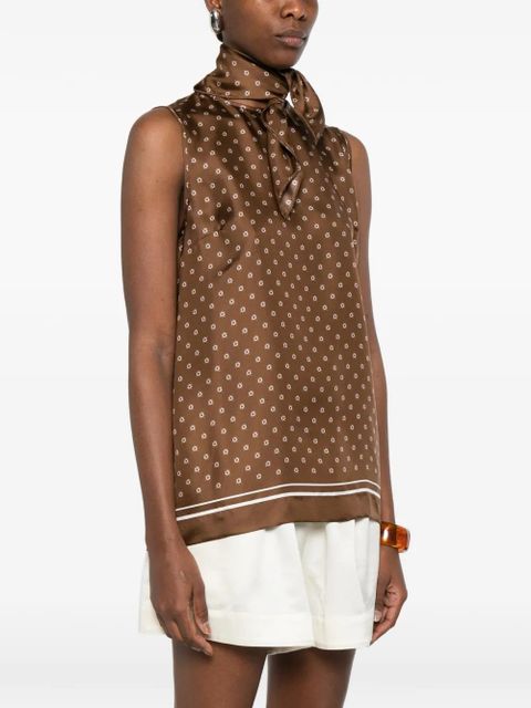 Max Mara Scatola print top - Brown