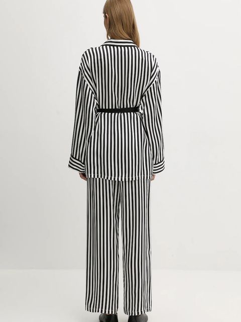 The Sleeper koszula i spodnie damski kolor czarny FW2436CS