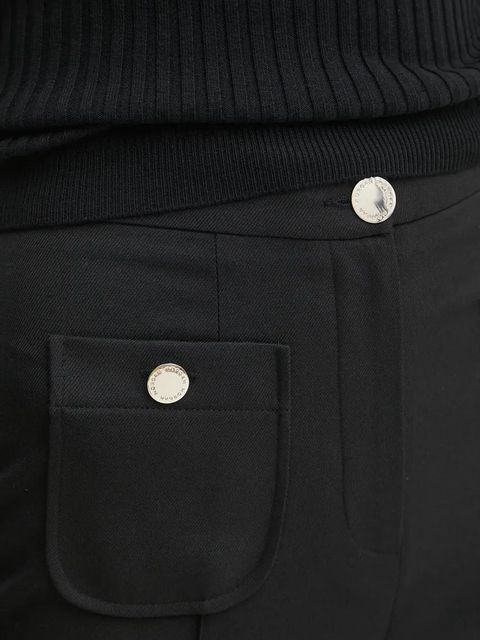 Morgan spodnie PFLAC.F damskie kolor czarny dzwony high waist PFLAC.F - zdjęcie produktu nr 2