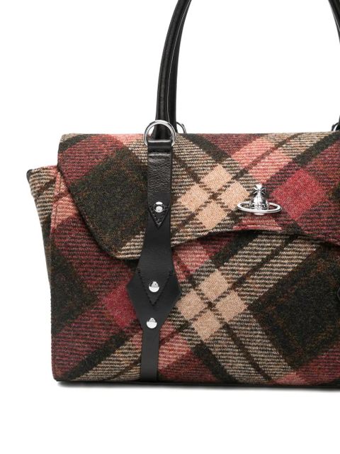 Vivienne Westwood Harris Tweed Check tartan tote bag - Brown