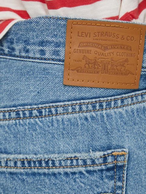 Levi's spódnica jeansowa kolor niebieski maxi prosta