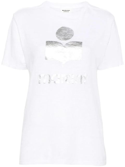 MARANT ÉTOILE Zewel linen T-shirt - White - zdjęcie produktu nr 1